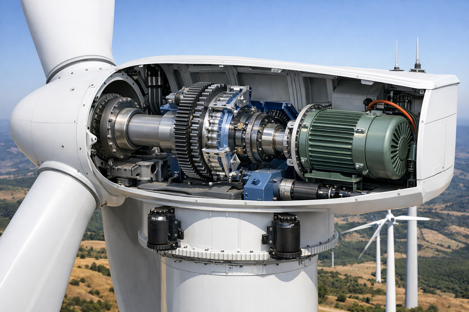 3D model of an industrial wind turbine